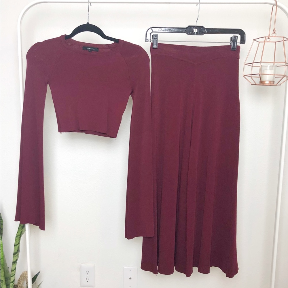 Two Piece Burgundy Set